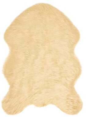 VidaXL Nepleer Schapenvacht Tapijt Crème 60 x 90 cm Polyester