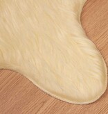 VidaXL Nepleer Schapenvacht Tapijt Crème 60 x 90 cm Polyester