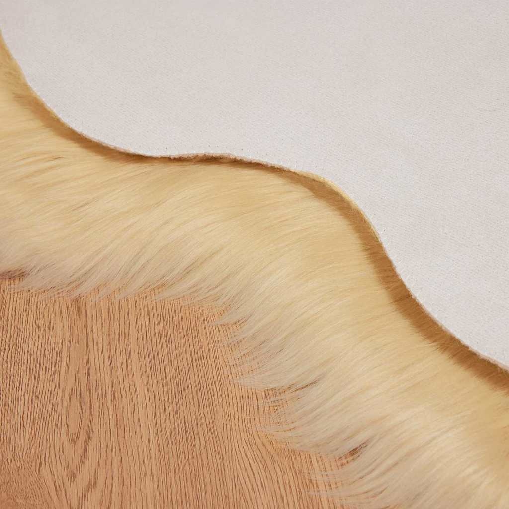 VidaXL Nepleer Schapenvacht Tapijt Crème 50 x 80 cm Polyester