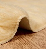 VidaXL Nepleer Schapenvacht Tapijt Crème 100 x 100 cm Polyester