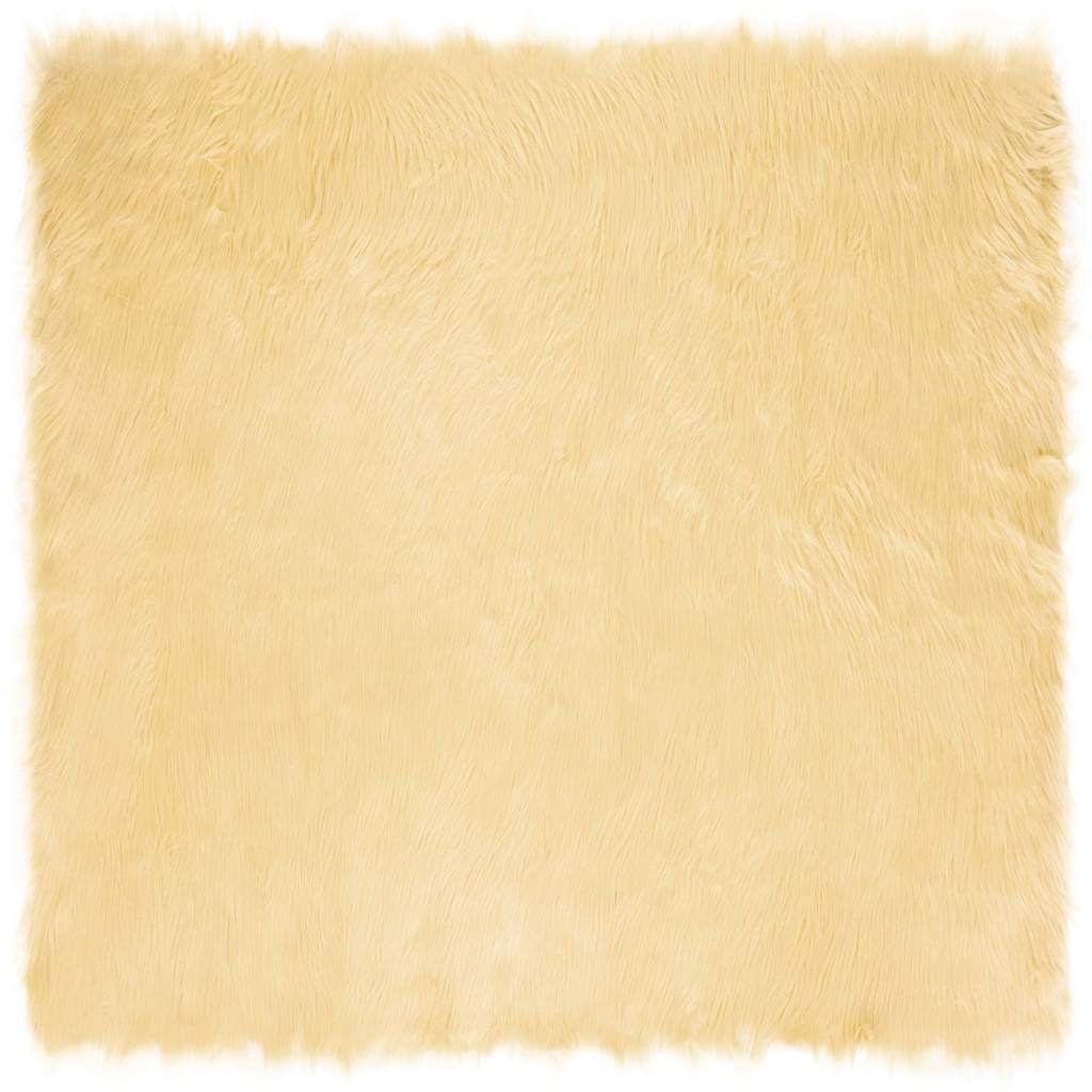 VidaXL Nepleer Schapenvacht Tapijt Crème 240 x 240 cm Polyester