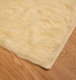 VidaXL Nepleer Schapenvacht Tapijt Crème 160 x 160 cm Polyester