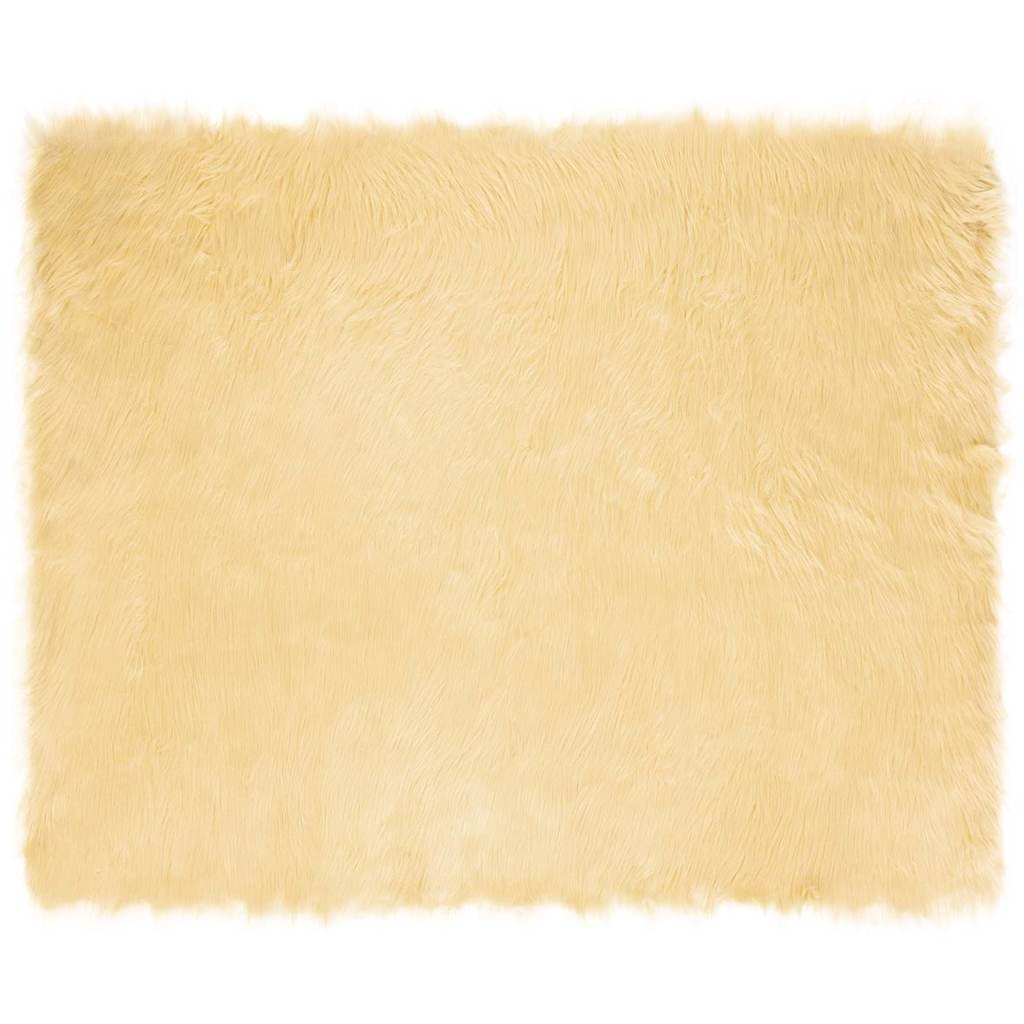 VidaXL Nepleer Schapenvacht Tapijt Crème 200 x 280 cm Polyester