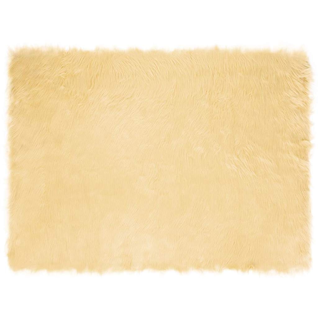 VidaXL Nepleer Schapenvacht Tapijt Crème 160 x 230 cm Polyester