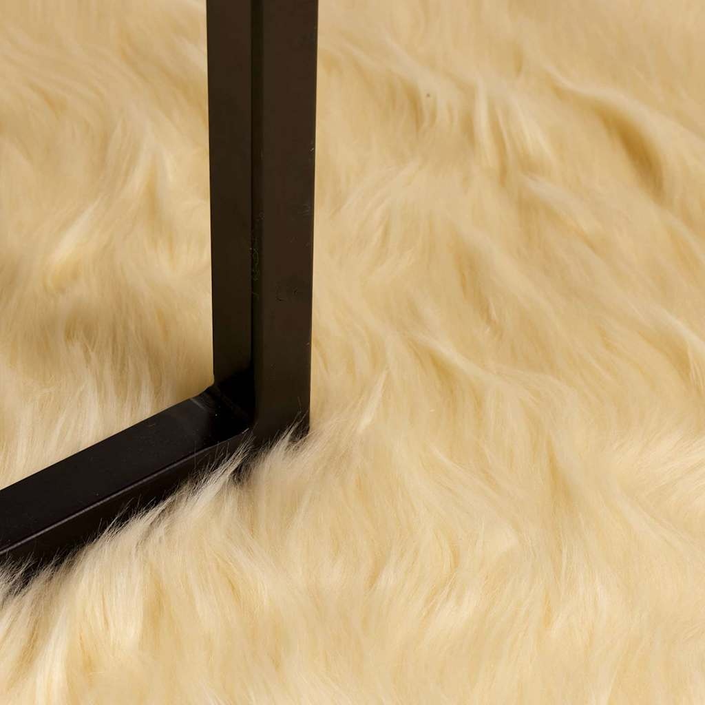 VidaXL Nepleer Schapenvacht Tapijt Crème 120 x 170 cm Polyester