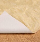VidaXL Nepleer Schapenvacht Tapijt Crème 80 x 250 cm Polyester