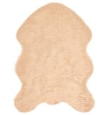 VidaXL Nepleer Schapenvacht Tapijt Beige 60 x 90 cm Polyester