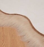 VidaXL Nepleer Schapenvacht Tapijt Beige 60 x 90 cm Polyester