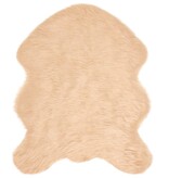 VidaXL Nepleer Schapenvacht Tapijt Beige 50 x 80 cm Polyester