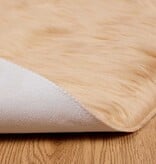 VidaXL Nepleer Schapenvacht Tapijt Beige 120 x 120 cm Polyester