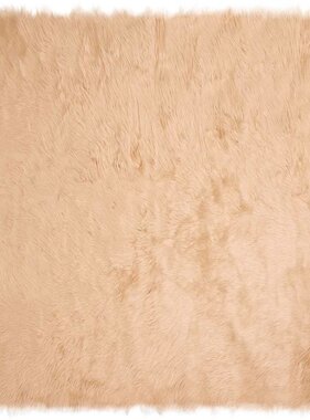 VidaXL Nepleer Schapenvacht Tapijt Beige 240 x 240 cm Polyester