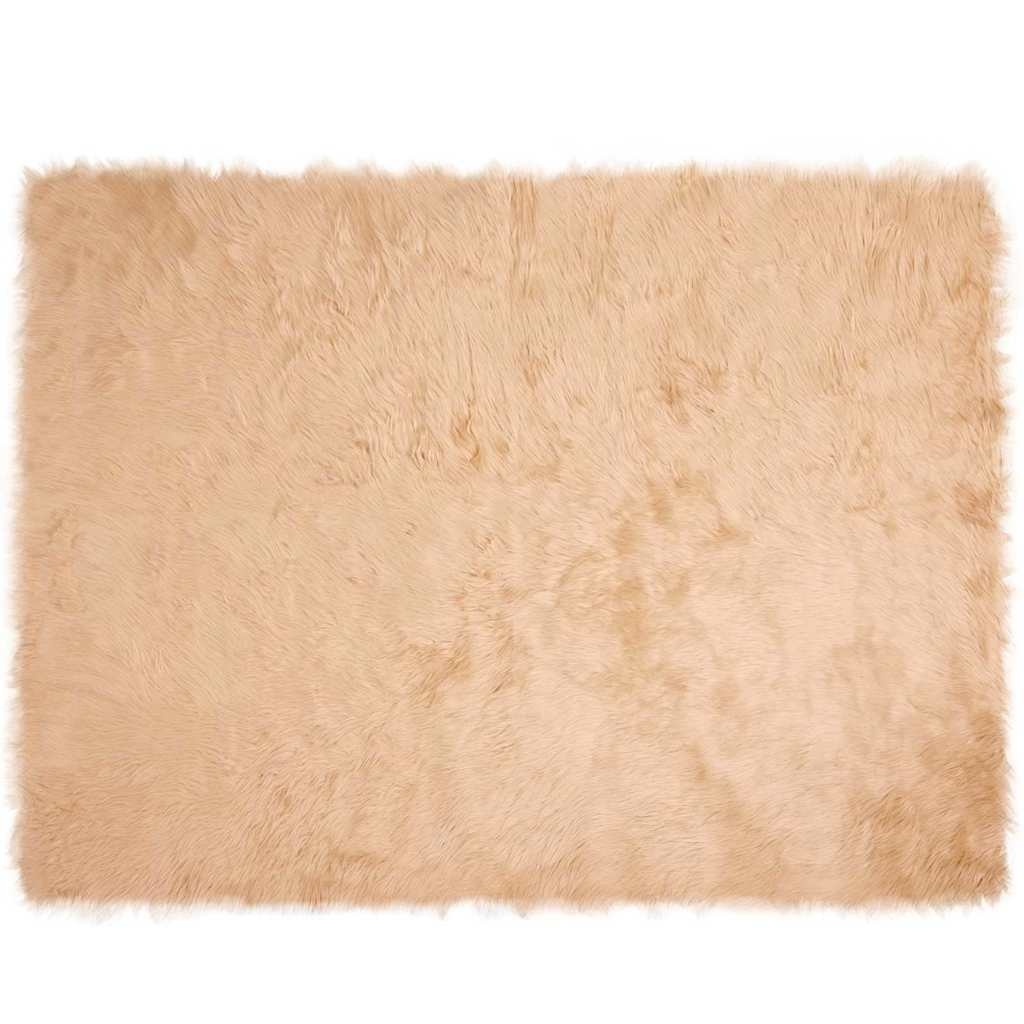 VidaXL Nepleer Schapenvacht Tapijt Beige 240 x 340 cm Polyester