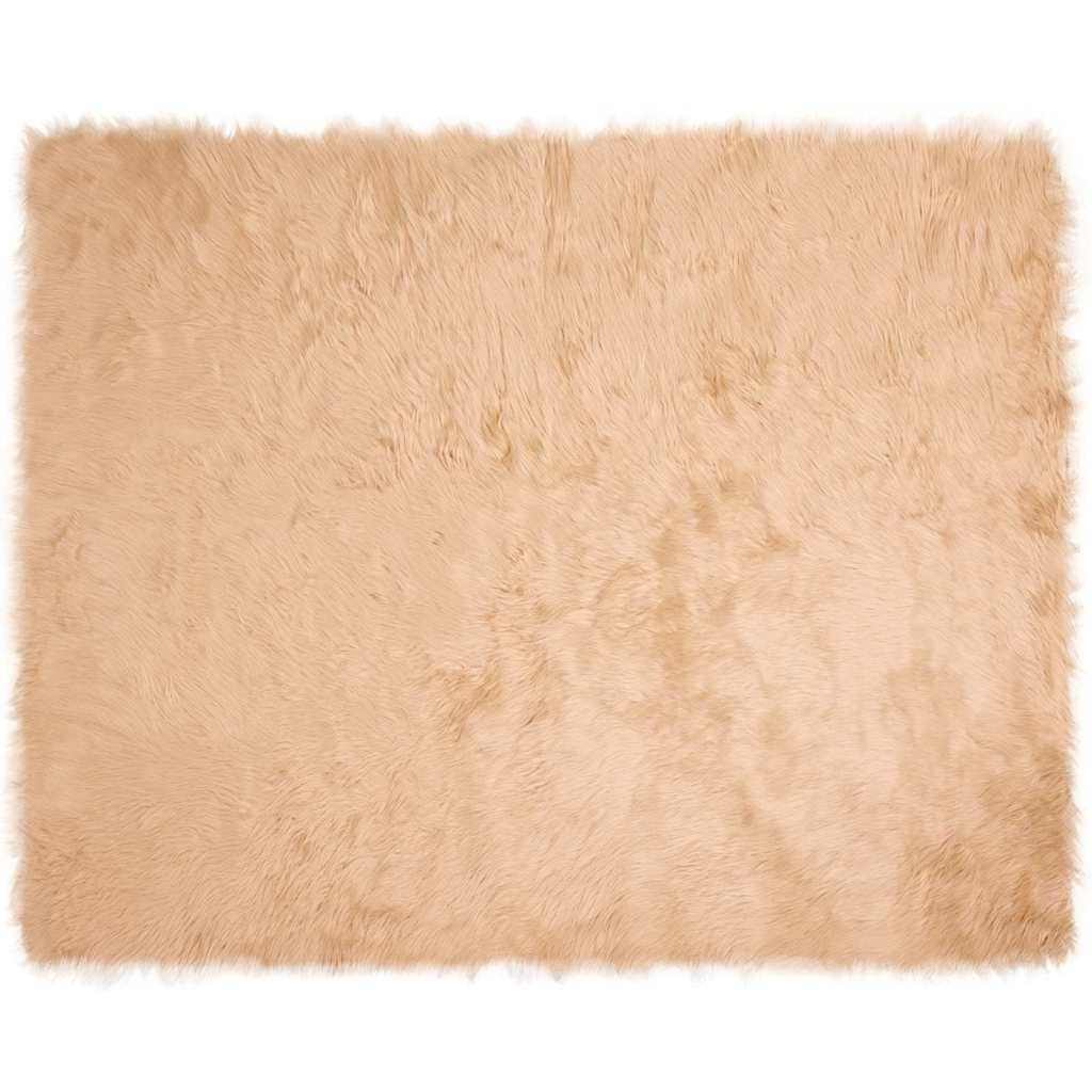 VidaXL Nepleer Schapenvacht Tapijt Beige 200 x 280 cm Polyester