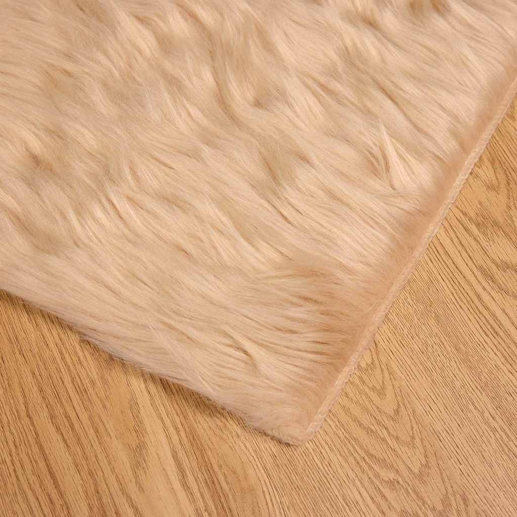 VidaXL Nepleer Schapenvacht Tapijt Beige 200 x 280 cm Polyester