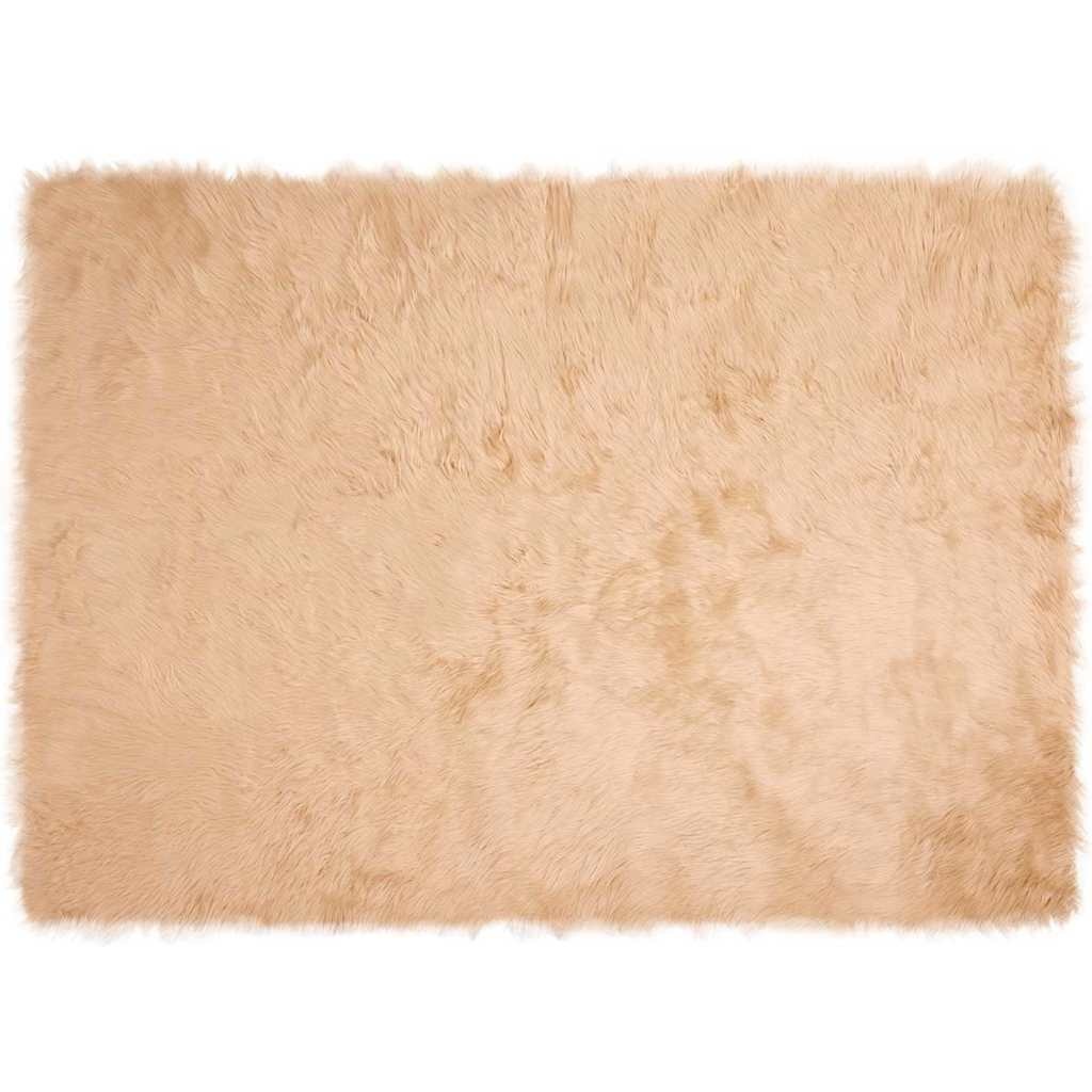 VidaXL Nepleer Schapenvacht Tapijt Beige 160 x 230 cm Polyester