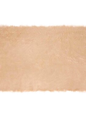 VidaXL Nepleer Schapenvacht Tapijt Beige 200 x 100 cm Polyester