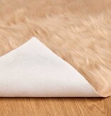 VidaXL Nepleer Schapenvacht Tapijt Beige 80 x 250 cm Polyester