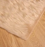 VidaXL Nepleer Schapenvacht Tapijt Beige 80 x 150 cm Polyester