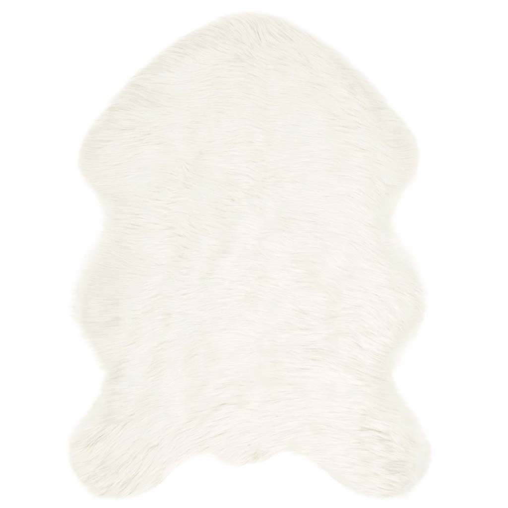 VidaXL Nepleer Schapenvacht Tapijt Wit 80 x 120 cm Polyester