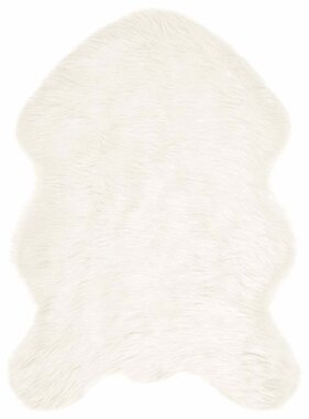 VidaXL Nepleer Schapenvacht Tapijt Wit 60 x 90 cm Polyester