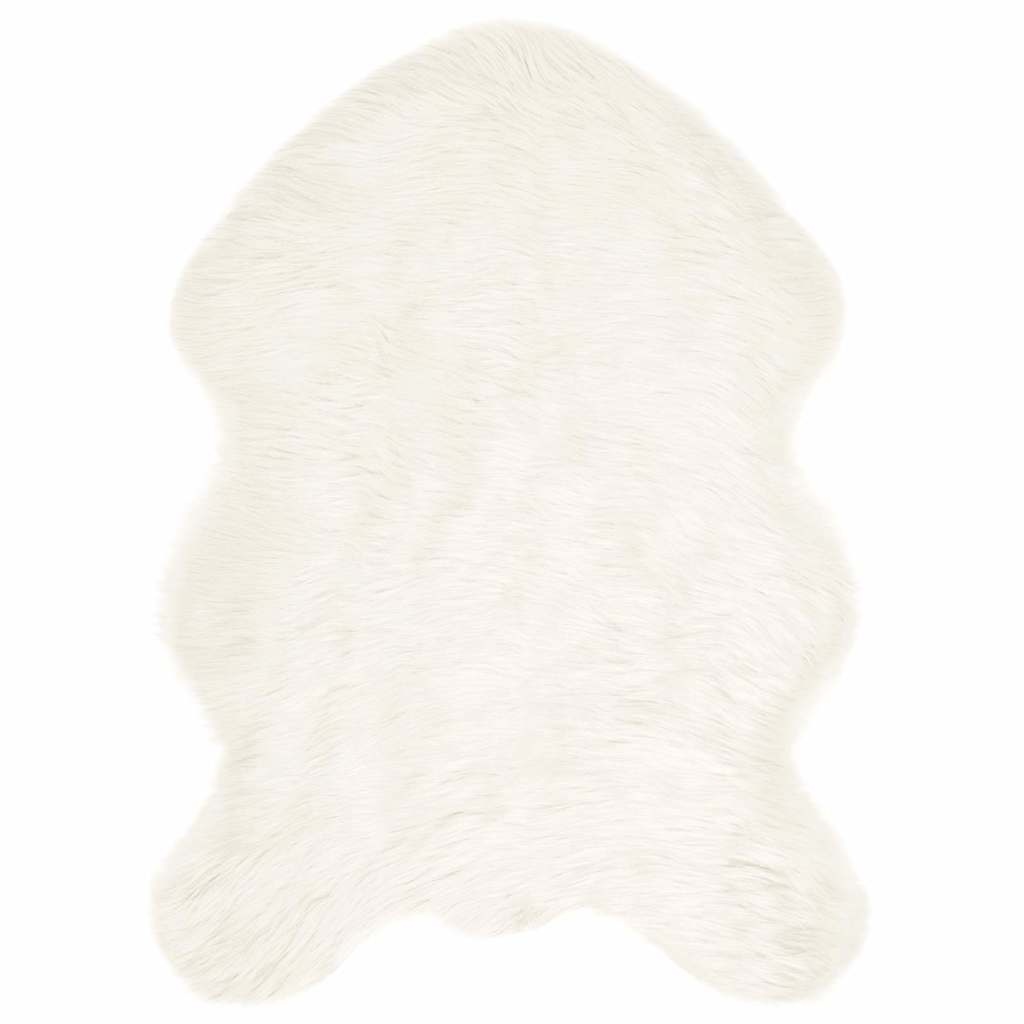 VidaXL Nepleer Schapenvacht Tapijt Wit 60 x 90 cm Polyester