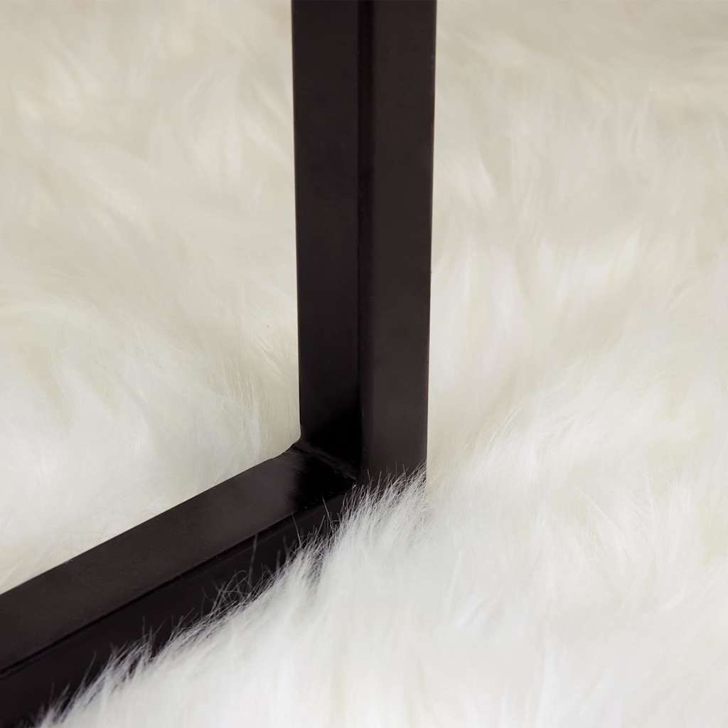 VidaXL Nepleer Schapenvacht Tapijt Wit 60 x 90 cm Polyester