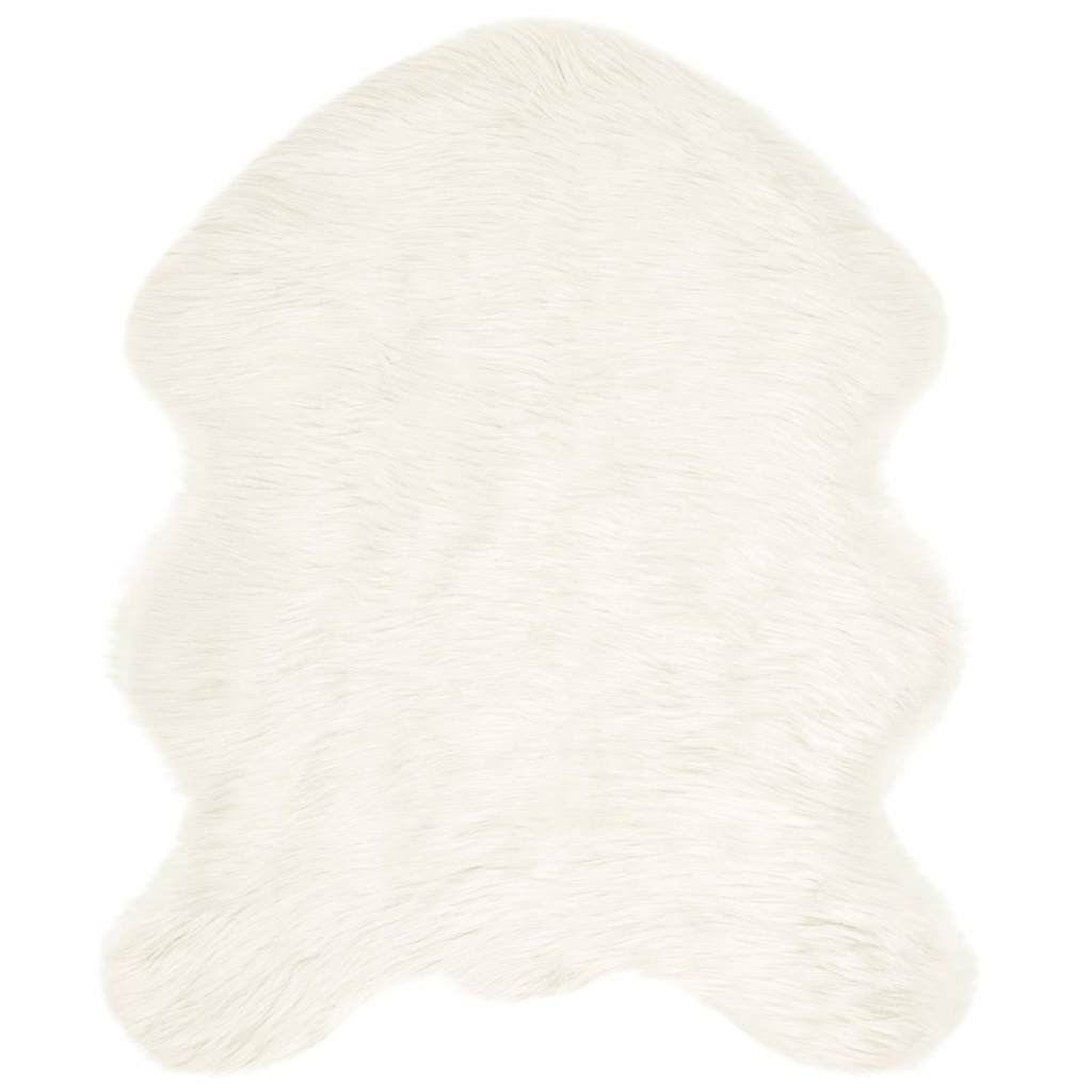 VidaXL Nepleer Schapenvacht Tapijt Wit 50 x 80 cm Polyester