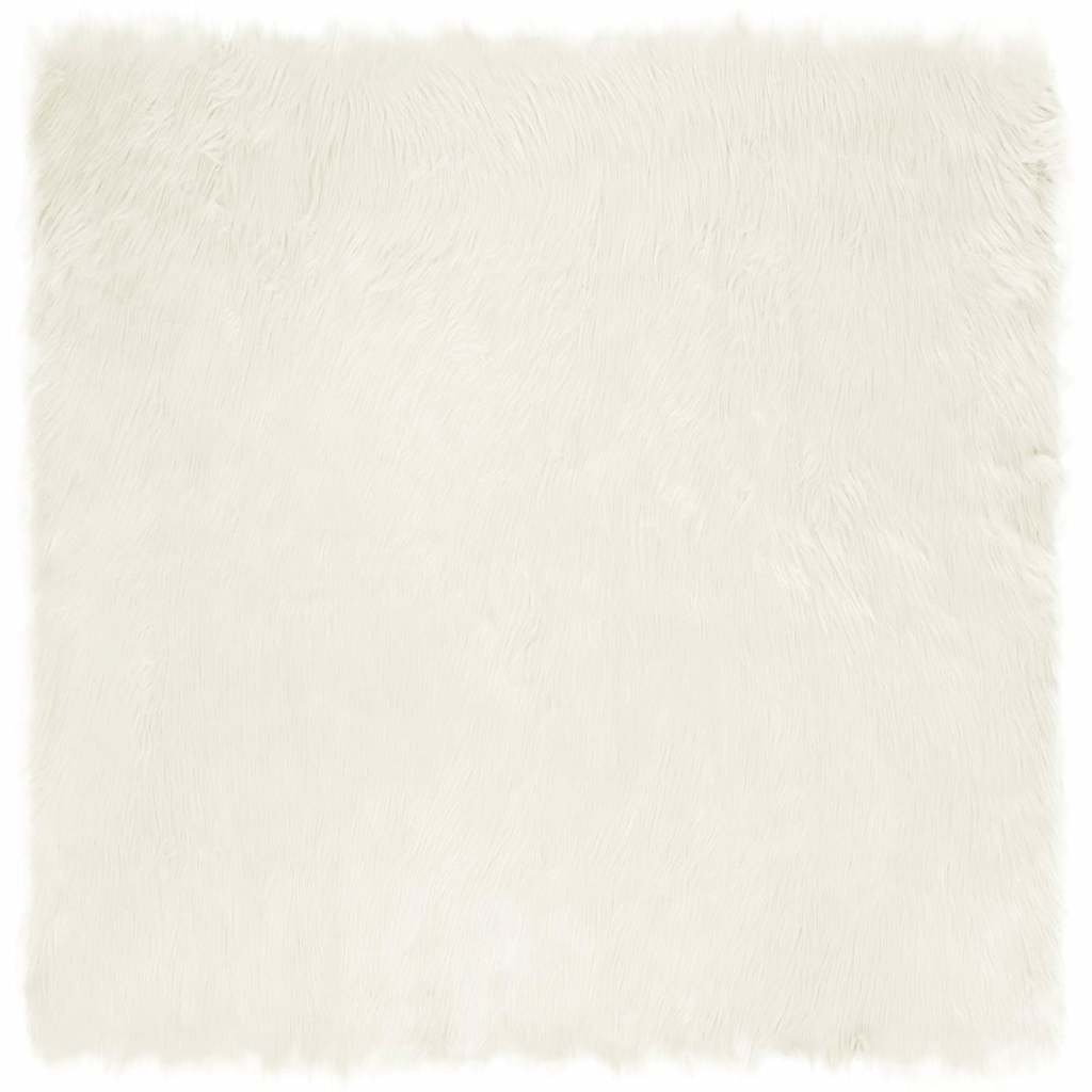 VidaXL Nepleer Schapenvacht Tapijt Wit 200 x 200 cm Polyester