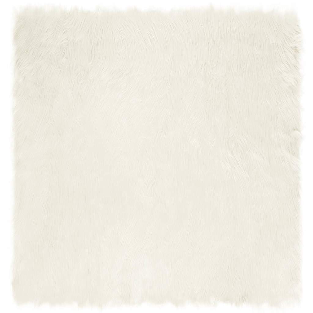 VidaXL Nepleer Schapenvacht Tapijt Wit 120 x 120 cm Polyester