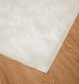 VidaXL Nepleer Schapenvacht Tapijt Wit 120 x 120 cm Polyester