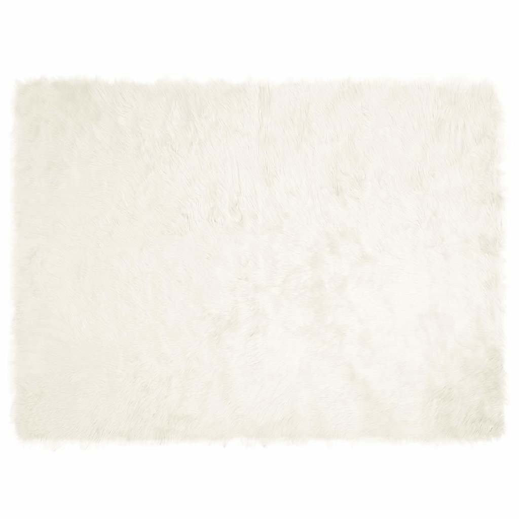 VidaXL Nepleer Schapenvacht Tapijt Wit 160 x 230 cm Polyester