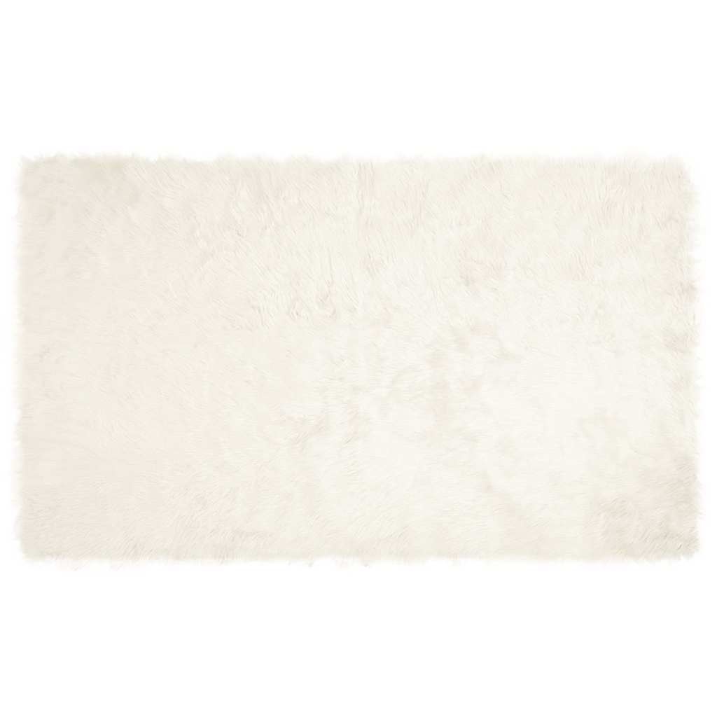 VidaXL Nepleer Schapenvacht Tapijt Wit 100 x 200 cm Polyester