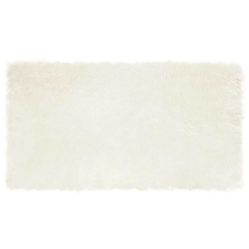 VidaXL Nepleer Schapenvacht Tapijt Wit 60 x 110 cm Polyester