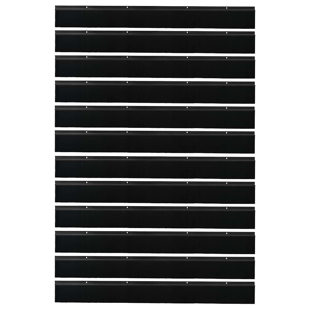VidaXL Schroefbare Deurborstelafsluitingen 12 pcs Zwart 100 cm