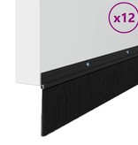 VidaXL Schroefbare Deurborstelafsluitingen 12 pcs Zwart 100 cm
