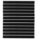 VidaXL Schroefbare Deurborstelafsluitingen 12 pcs Zwart 100 cm