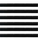 VidaXL Schroefbare Deurborstelafsluitingen 6 pcs Zwart 100 cm