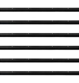 VidaXL Schroefbare Deurborstelafsluitingen 6 pcs Zwart 100 cm