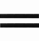 VidaXL Schroefbare Deurborstelafsluitingen 2 pcs Zwart 100 cm