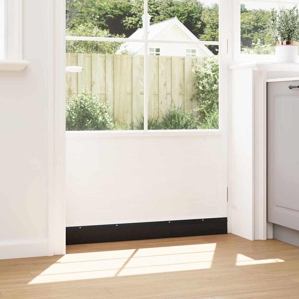 VidaXL Schroefbare Deurborstelafsluitingen 2 pcs Zwart 100 cm