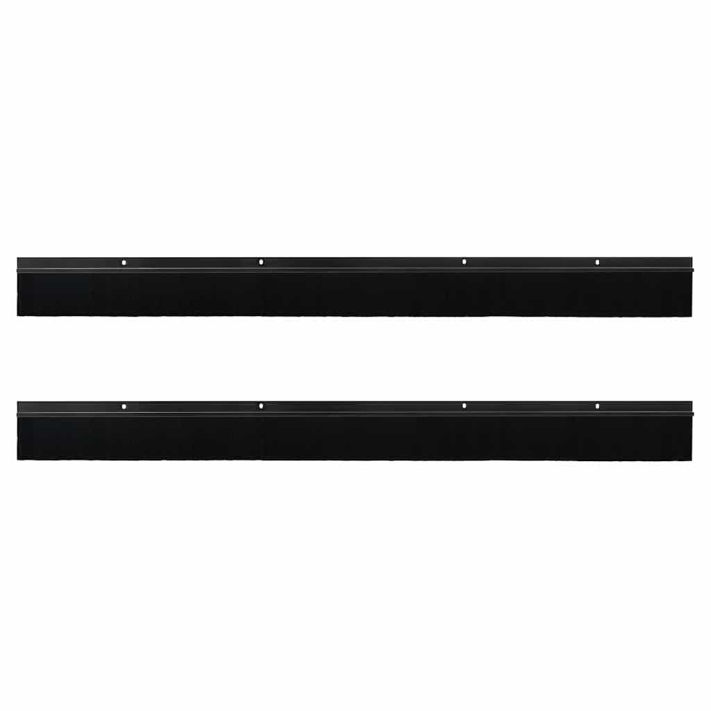 VidaXL Schroefbare Deurborstelafsluitingen 2 pcs Zwart 100 cm
