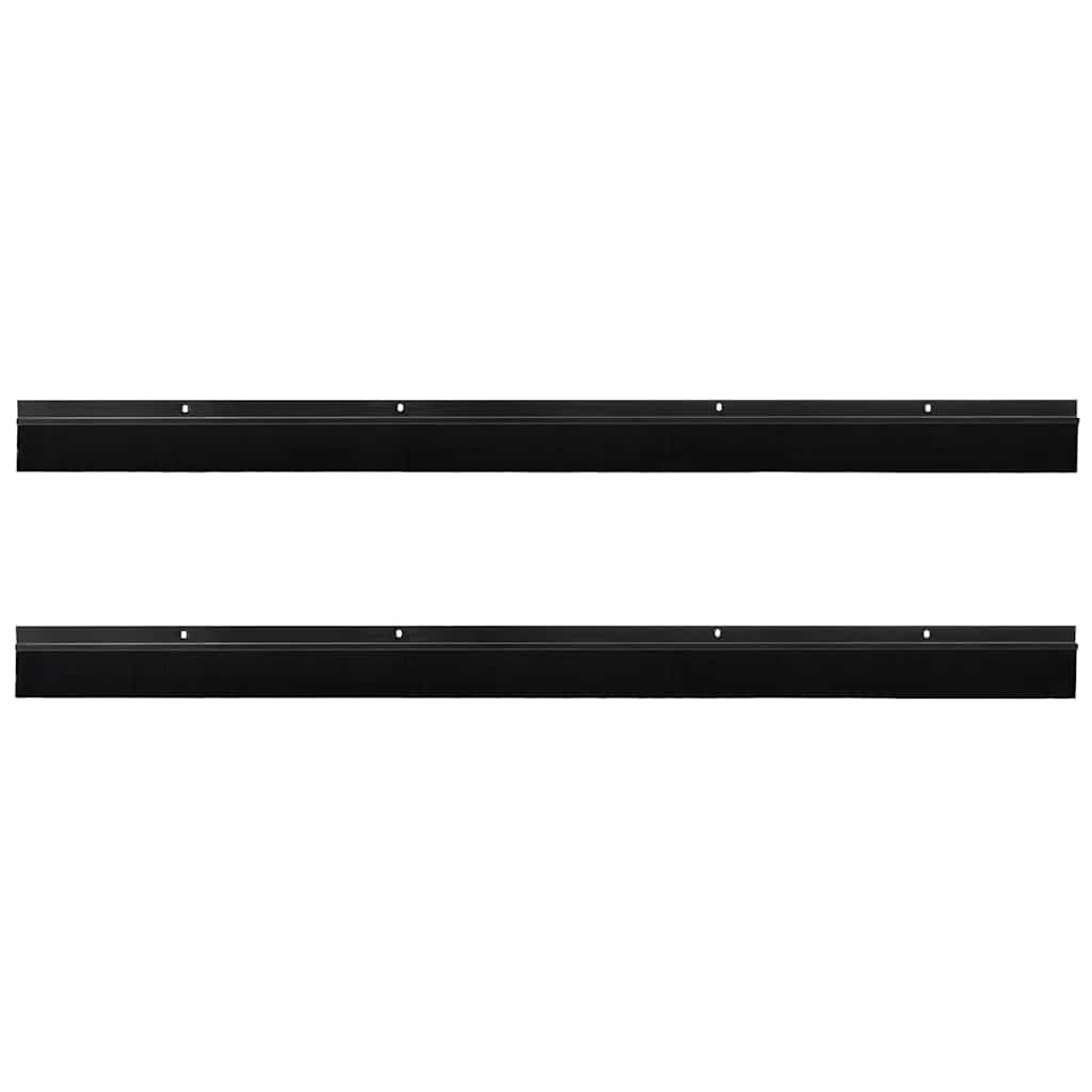 VidaXL Schroefbare Deurborstelafsluitingen 2 pcs Zwart 100 cm