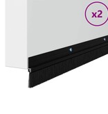 VidaXL Schroefbare Deurborstelafsluitingen 2 pcs Zwart 100 cm