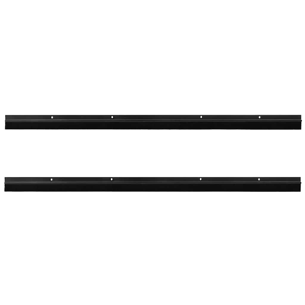 VidaXL Schroefbare Deurborstelafsluitingen 2 pcs Zwart 100 cm