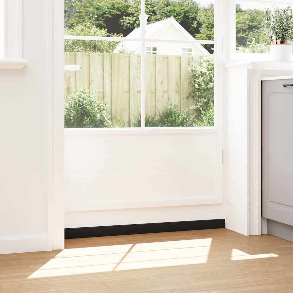 VidaXL Zelfklevende Deurborstels 12 pcs Zwart 100 cm