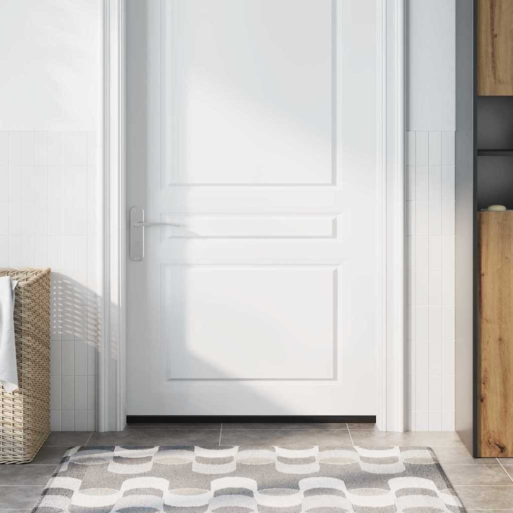 VidaXL Zelfklevende Deurborstels 12 pcs Zwart 100 cm