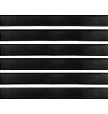 VidaXL Zelfklevende Deurborstels 6 pcs Zwart 100 cm Aluminium Legering