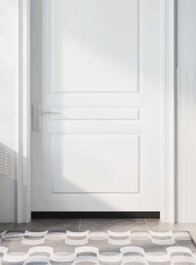 VidaXL Zelfklevende Deurborstels 6 pcs Zwart 100 cm Aluminium Legering