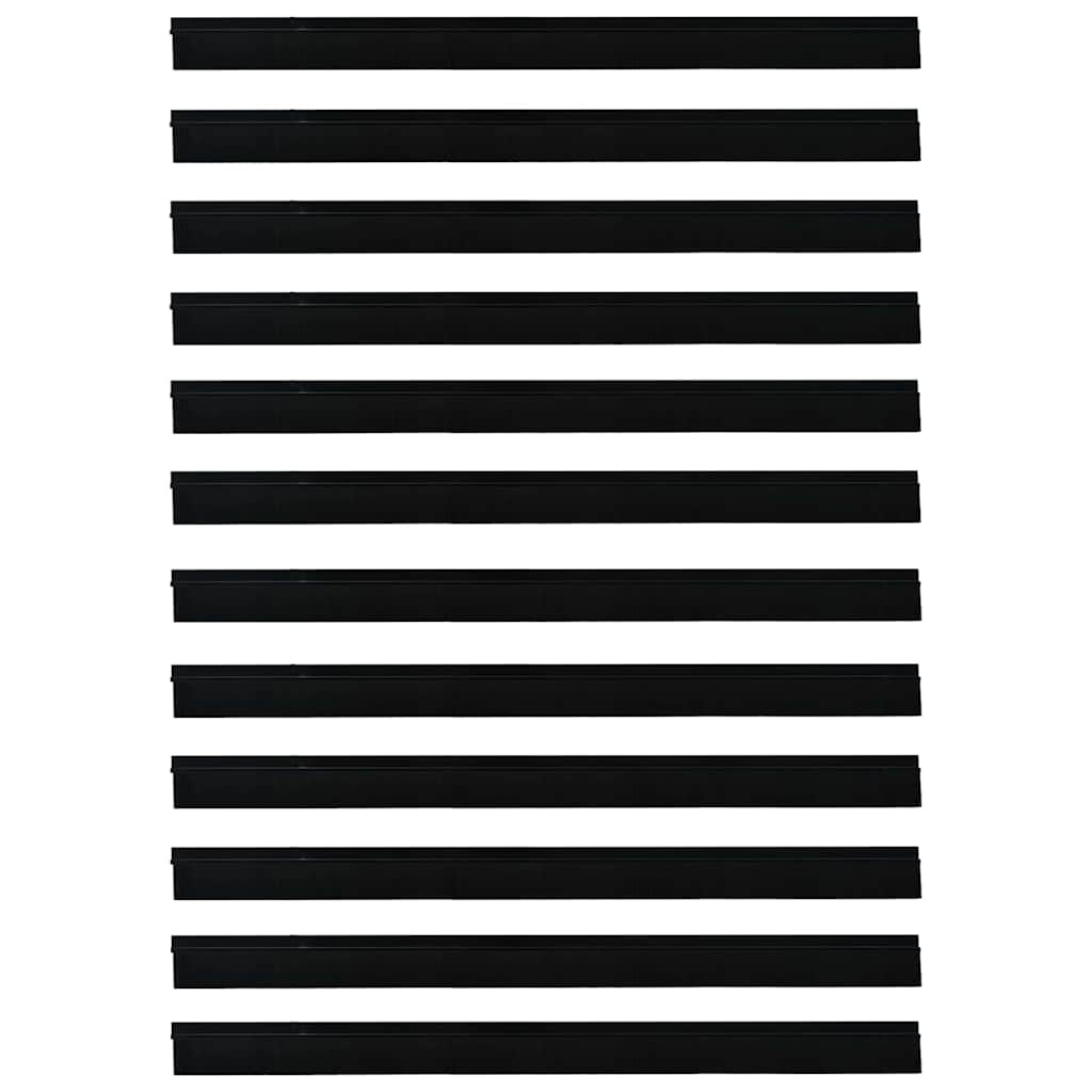 VidaXL Zelfklevende Deurborstels 12 pcs Zwart 100 cm
