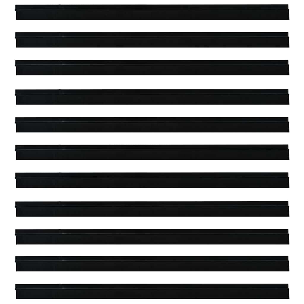 VidaXL Zelfklevende Deurborstels 12 pcs Zwart 100 cm